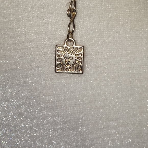 AVAILABLE -Anne Klien gold tone necklace with Brown crystal stones. - Picture 4 of 5